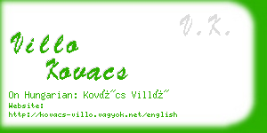 villo kovacs business card